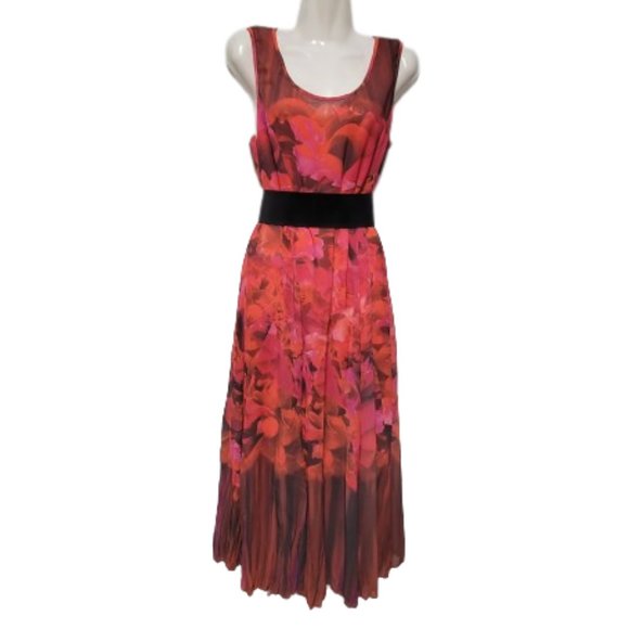 Argenti Floral Sleeveless Midi Multicolor Dress - Picture 1 of 16